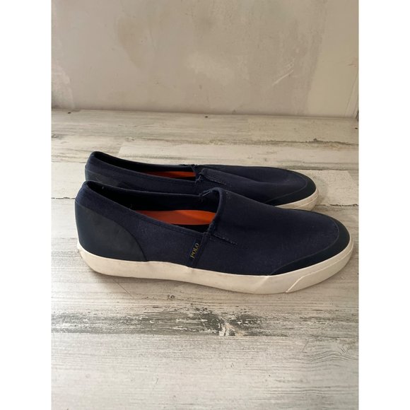 Polo Ralph Lauren navy blue canvas deck shoes size 12D - Picture 2 of 7